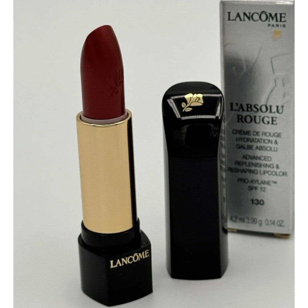 Lancome L'Absolu Rouge Replenishing‎ Reshaping Lipstick 130 Discontinued NIB